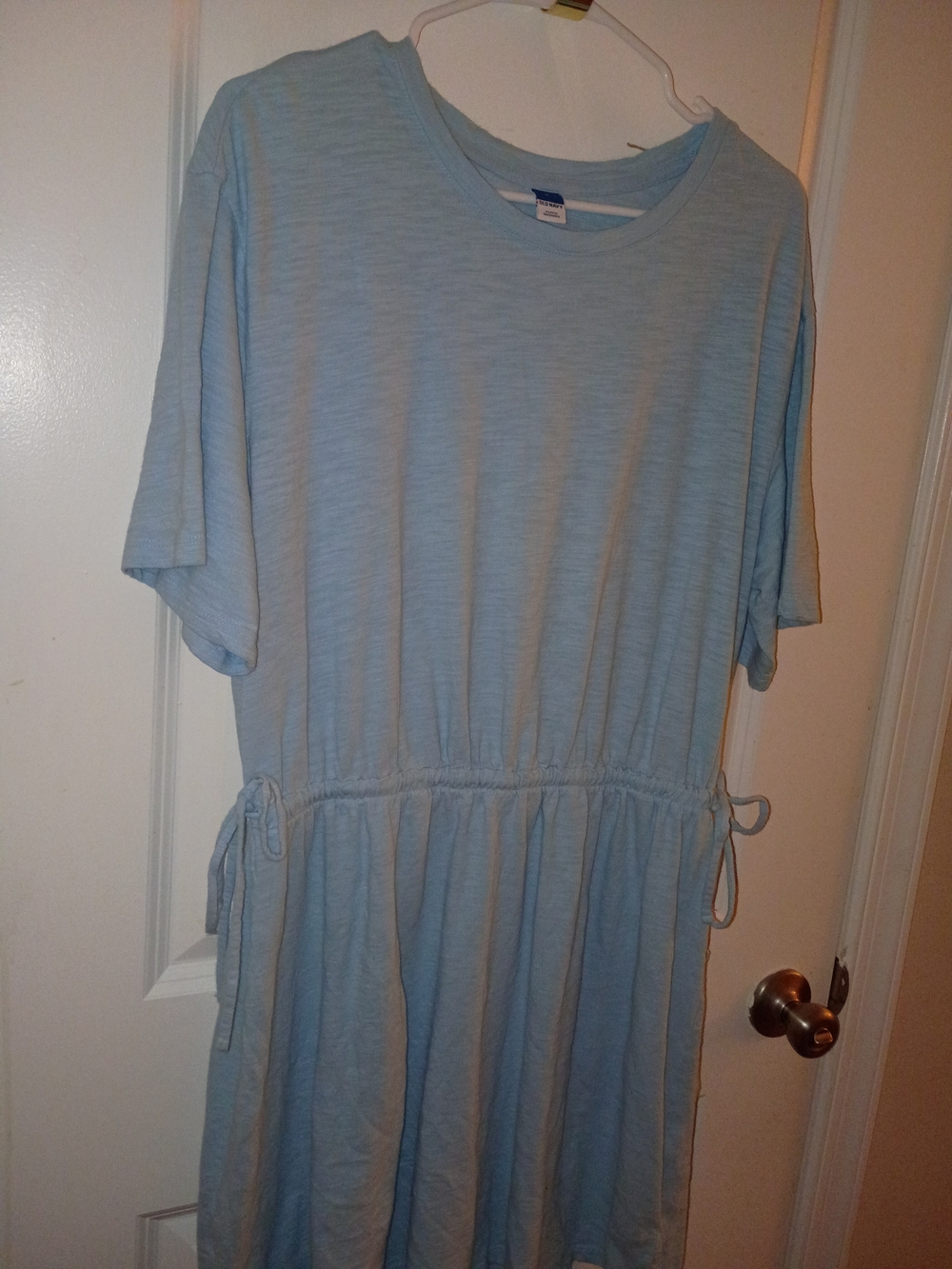 Old Navy Light Blue Drawstring Midi Dress